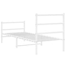 vidaXL fehér fém ágykeret fej- és lábtámlával 80 x 200 cm