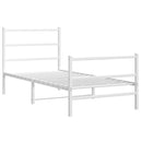 vidaXL fehér fém ágykeret fej- és lábtámlával 90 x 190 cm