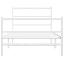 vidaXL fehér fém ágykeret fej- és lábtámlával 100 x 200 cm