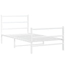 vidaXL fehér fém ágykeret fej- és lábtámlával 107 x 203 cm
