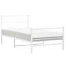 vidaXL fehér fém ágykeret fej- és lábtámlával 107 x 203 cm