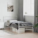 vidaXL fehér fém ágykeret fej- és lábtámlával 107 x 203 cm