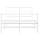 vidaXL fehér fém ágykeret fej- és lábtámlával 120 x 200 cm