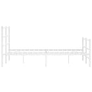 vidaXL fehér fém ágykeret fej- és lábtámlával 135 x 190 cm