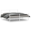 vidaXL fehér fém ágykeret fej- és lábtámlával 183 x 213 cm