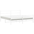 vidaXL fehér fém ágykeret fej- és lábtámlával 200 x 200 cm