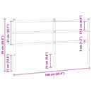 vidaXL fehér fém csere fejtámla 160 cm