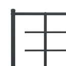 vidaXL fekete fém ágykeret fejtámlával 90 x 200 cm