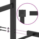 vidaXL fekete fém ágykeret fejtámlával 90 x 200 cm