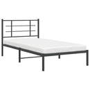 vidaXL fekete fém ágykeret fejtámlával 100 x 200 cm