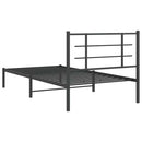 vidaXL fekete fém ágykeret fejtámlával 100 x 200 cm