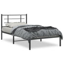 vidaXL fekete fém ágykeret fejtámlával 107 x 203 cm