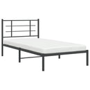 vidaXL fekete fém ágykeret fejtámlával 107 x 203 cm