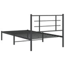 vidaXL fekete fém ágykeret fejtámlával 107 x 203 cm