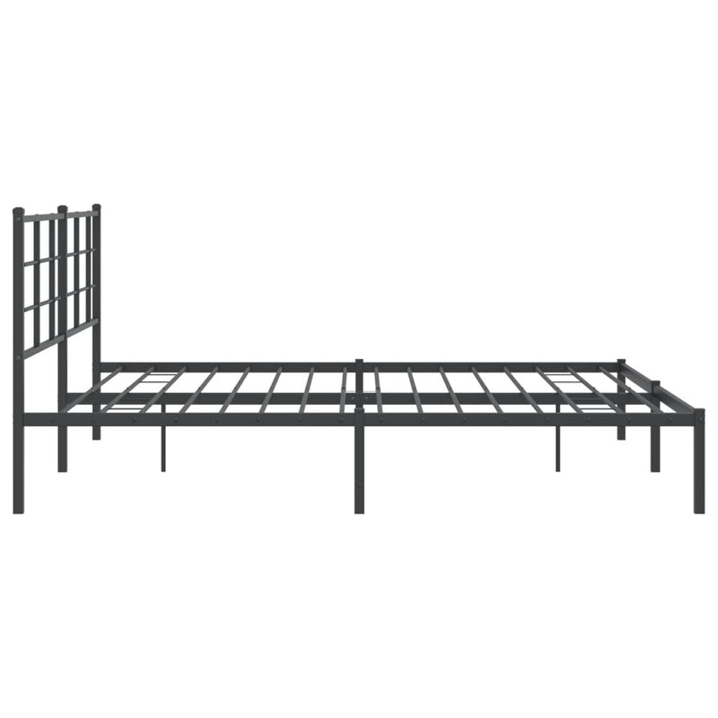 vidaXL fekete fém ágykeret fejtámlával 183 x 213 cm