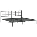 vidaXL fekete fém ágykeret fejtámlával 193 x 203 cm