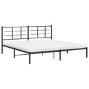 vidaXL fekete fém ágykeret fejtámlával 193 x 203 cm