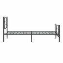 vidaXL fekete fém ágykeret fej- és lábtámlával 90 x 200 cm