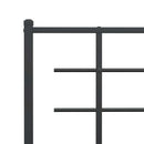 vidaXL fekete fém ágykeret fej- és lábtámlával 100 x 200 cm