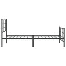 vidaXL fekete fém ágykeret fej- és lábtámlával 107 x 203 cm