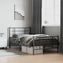 vidaXL fekete fém ágykeret fej- és lábtámlával 107 x 203 cm