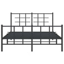 vidaXL fekete fém ágykeret fej- és lábtámlával 140 x 190 cm