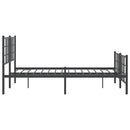 vidaXL fekete fém ágykeret fej- és lábtámlával 140 x 190 cm