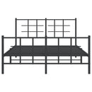 vidaXL fekete fém ágykeret fej- és lábtámlával 140 x 200 cm