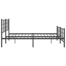 vidaXL fekete fém ágykeret fej- és lábtámlával 183 x 213 cm
