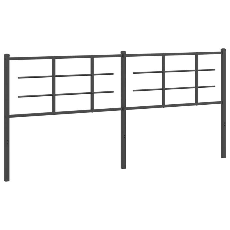 vidaXL fekete fém fejtámla 200 cm