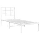 vidaXL fehér fém ágykeret matrac nélkül fejtámlával 180 x 200 cm