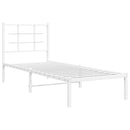 vidaXL fehér fém ágykeret fejtámlával 80x200 cm
