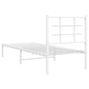 vidaXL fehér fém ágykeret fejtámlával 80x200 cm