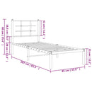 vidaXL fehér fém ágykeret fejtámlával 80x200 cm