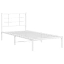 vidaXL fehér fém ágykeret fejtámlával 90x190 cm