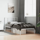 vidaXL fehér fém ágykeret fejtámlával 90x190 cm