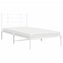 vidaXL fehér fém ágykeret fejtámlával 107x203 cm