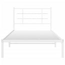 vidaXL fehér fém ágykeret fejtámlával 107x203 cm