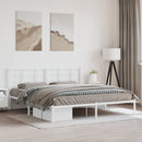 vidaXL fehér fém ágykeret fejtámlával 183 x 213 cm