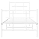 vidaXL fehér fém ágykeret fej- és lábtámlával 75 x 190 cm