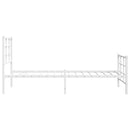 vidaXL fehér fém ágykeret fej- és lábtámlával 75 x 190 cm