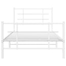 vidaXL fehér fém ágykeret fej- és lábtámlával 100x200 cm