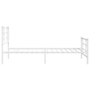 vidaXL fehér fém ágykeret fej- és lábtámlával 107 x 203 cm