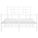 vidaXL fehér fém ágykeret fej- és lábtámlával 120x200 cm