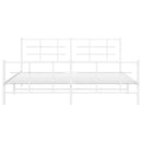 vidaXL fehér fém ágykeret fej- és lábtámlával 183 x 213 cm
