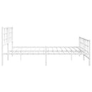 vidaXL fehér fém ágykeret fej- és lábtámlával 183 x 213 cm