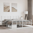 vidaXL fehér fém ágykeret fej- és lábtámlával 183 x 213 cm