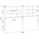 vidaXL fehér fém csere fejtámla 160 cm