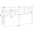 vidaXL fehér fém csere fejtámla 180 cm