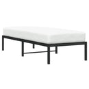 vidaXL fekete fém ágykeret 75 x 190 cm